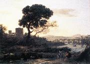 Claude Lorrain Landscape with Shepherds   The Pont Molle fgh Sweden oil painting reproduction